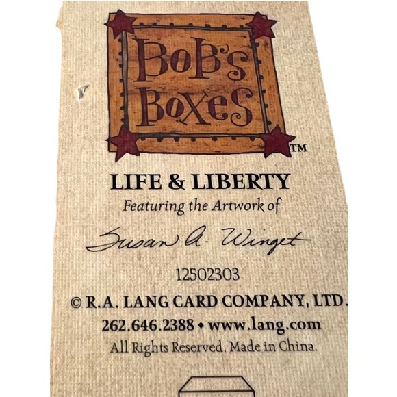 BOB'S BOXES "Life & Liberty" Memento Box Photos Letters Susan Winget Artwork - Picture 16 of 16